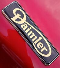 DAIMLER BADGE IN GOLD ON BLACK IN CHROMED BEZEL DAIMLER BOOT TAILGATE OLD STOCK