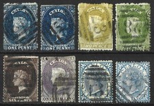 CEYLON QV NUMERAL CANCEL SELECTION X 8 USED