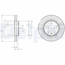 BRAKE DISC DELPHI BG4092C