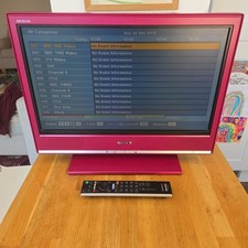 Sony Bravia LCD TV KDL-20S3070 PINK with REMOTE 20" HDMI Scart Bedroom Caravan