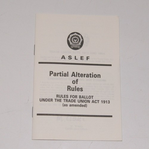 Aslef partial alteration - aslef,