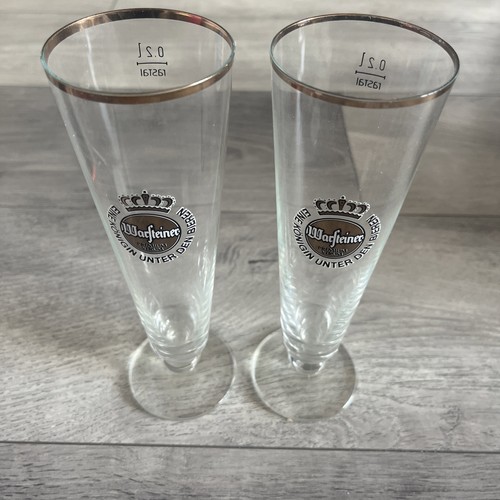 Warsteiner gold rimmed beer - warsteiner,