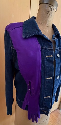 Jean jacket embellished with - jacket,