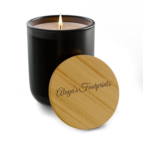 Engraved bamboo lid - engraved,