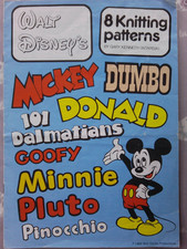 Knitting booklet of 8 Walt Disney character designs for jumpers