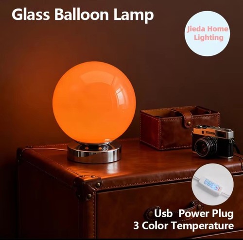 Retro orange globe glass - retro, table