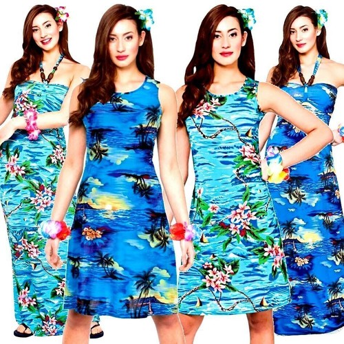 Ladies hawaiian maxi midi - ladies,