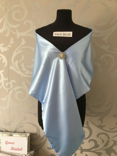 Pale blue silky - blue, satin