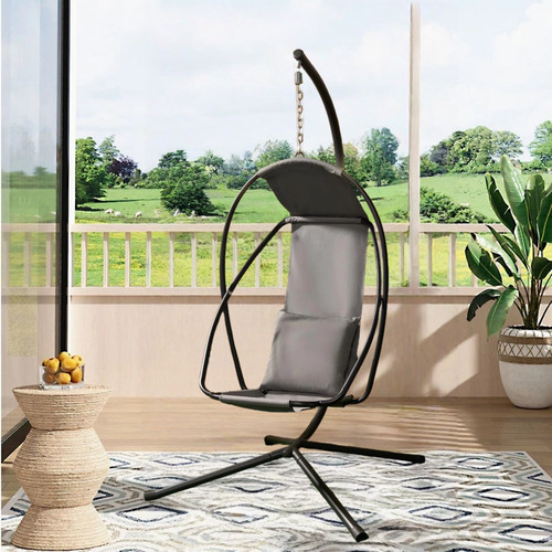 Garden cloth hanging egg chair - cloth,
