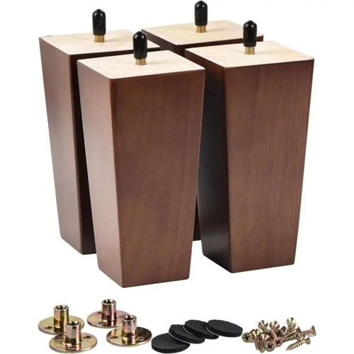4pcs 10cm brown solid wood - 4pcs,