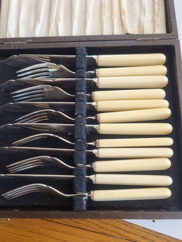 Vintage fish cutlery set - a1,
