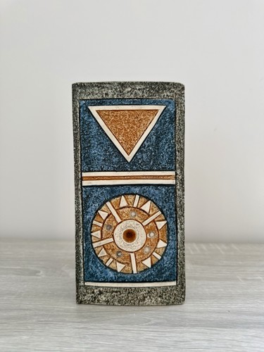 Troika brick slab vase - brick,