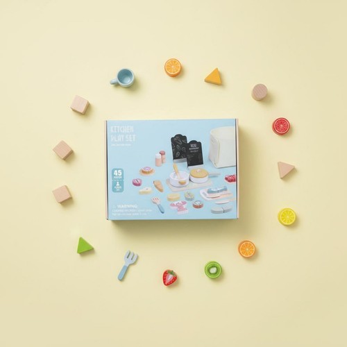 Pieces wooden food toy - wooden,