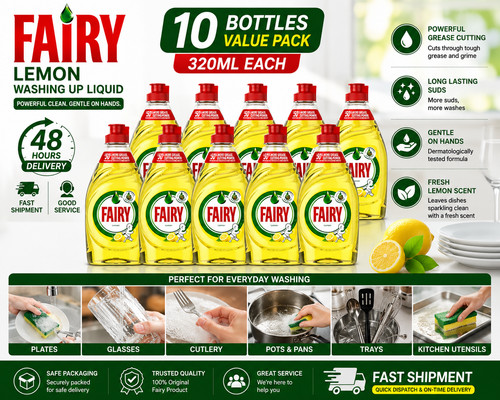 Fairy lemon washing liquid - up,