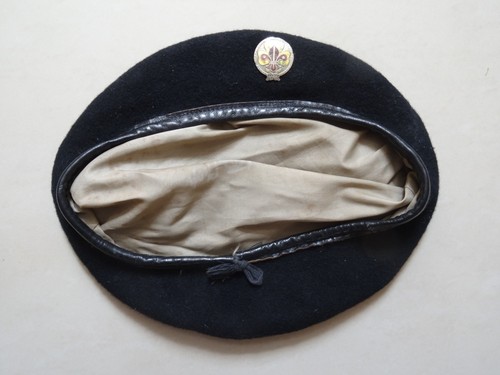 Scout black beret with - black, metal
