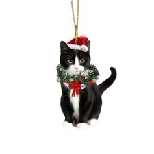 Cute Cat Hanging Ornaments Christmas Tree Pendants Acrylic Hanging Decoration