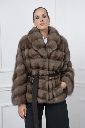 Sable platinum fur - fur, jacket
