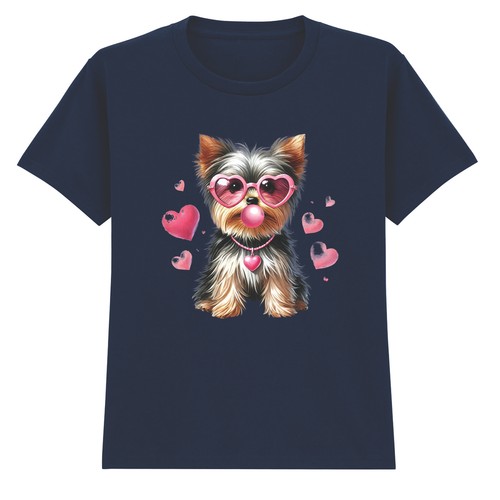 Cute yorkie puppy dog heart - dog,
