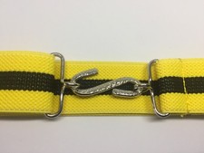 Elasticated Snake Belt Black & Yellow 30mm Adult Boys Mens Girls xl xxl xxxl E5