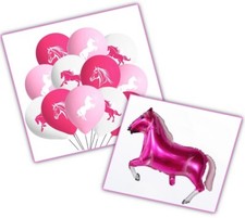 Pink and White Horse Balloons-