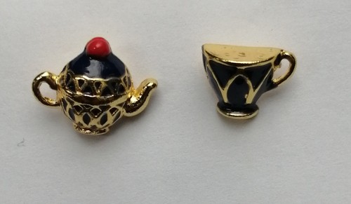 Enamel teapot teacup - 3d,