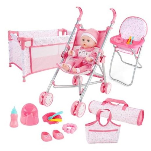 Baby doll stroller crib set - baby,