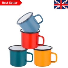 Vibrant Enamel Mug Set of 4