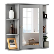 Bathroom Medicine Cabinet Wall Mounted Storage Cabinet w/Adjustable Shelves