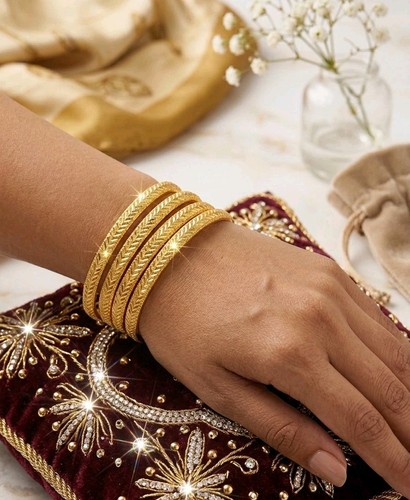 22k gold plated indian - indian, bangles