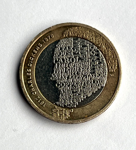 Charles dickens pound coin - charles, 2