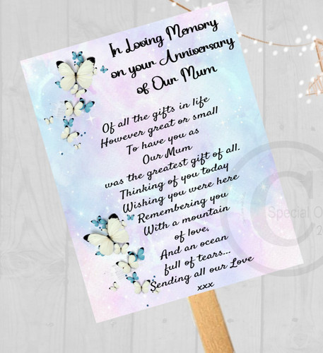 Birthday grave card for mum - card,