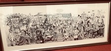 Rare Spectacular’BLAYDON RACES’ by ROBERT OLLEY 1975. Framed and Glazed. VGC