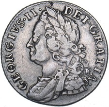 1758 Shilling - George II