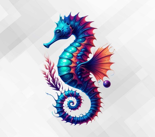 Seahorse wall vinyl - seahorse,