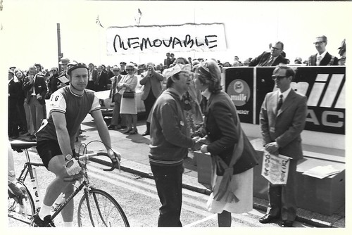 Vintage old photo cyclist - old, man