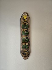 Vintage Chalkware Wall Sign