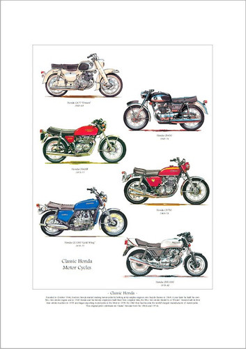 Classic honda fine art print - fine,