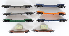 Triang Hornby OO Gauge Selection of Flat Wagons x 8 - Unboxed