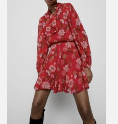 Zara women red mini dress - zara,