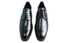 John White Men's Black Leather Oxford Shoes UK Size 9