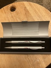 British Airways Pen And Pencil Set In Metal Case Great Condition
