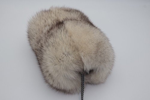 Womans blue fox muff - fox, muff/purse