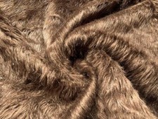 Super Luxury Faux Fur Fabric Material LONG PILE CHOCOLATE