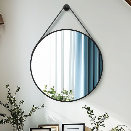Round wall mirror - wall, bathroom