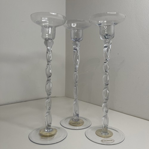 Twisted stem glass candle - twisted,