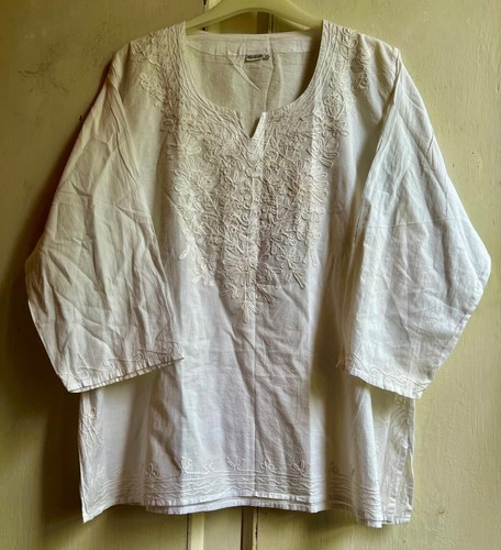 Cotton tunic xxl white - xxl,