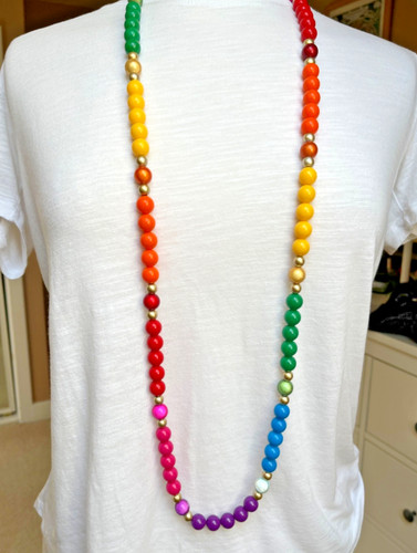 Chunky bead necklace bright - chunky,