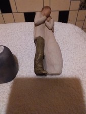 Willow Tree Promise Figurine 2003 Man and Woman,  and tealight holder.