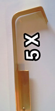 5 X STUK Straight Kitchen Worktop Gold Butt Hook Joint Trim Cover 630mm X 40mm