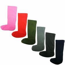 Ladies Fleece Welly Thermal Wellington Sock Womens Winter Warm Boot Liners 4-7